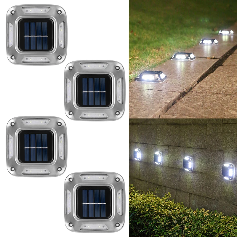 Outdoor Lighting Driveway - 8LED Solar Driveway Light Outdoor Garden