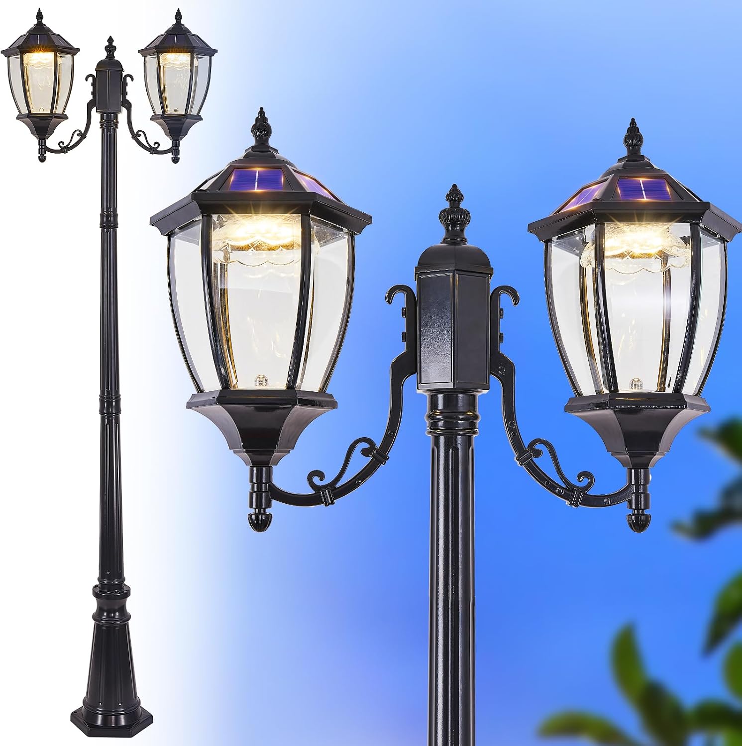 Outdoor Lighting Driveway - Outdoor Solar Pole Lights Dusk Dawn
