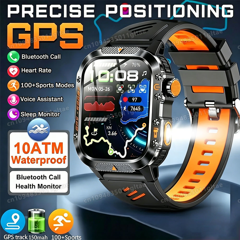 Outdoor Lighting Track - 2026 Global Hiking Smartwatch 2.01''Screen 1100mAh