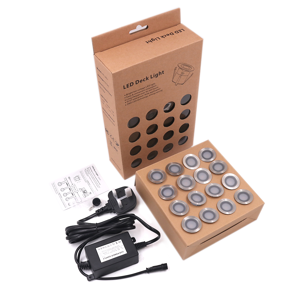 Outdoor Lighting Driveway - 16 Lights LED Deck Light 12V