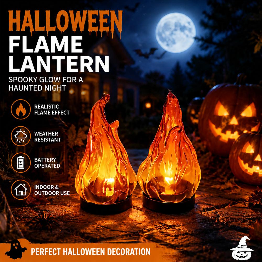 Outdoor Lighting Decoration - Solar Flame Hanging Lantern Light IP65