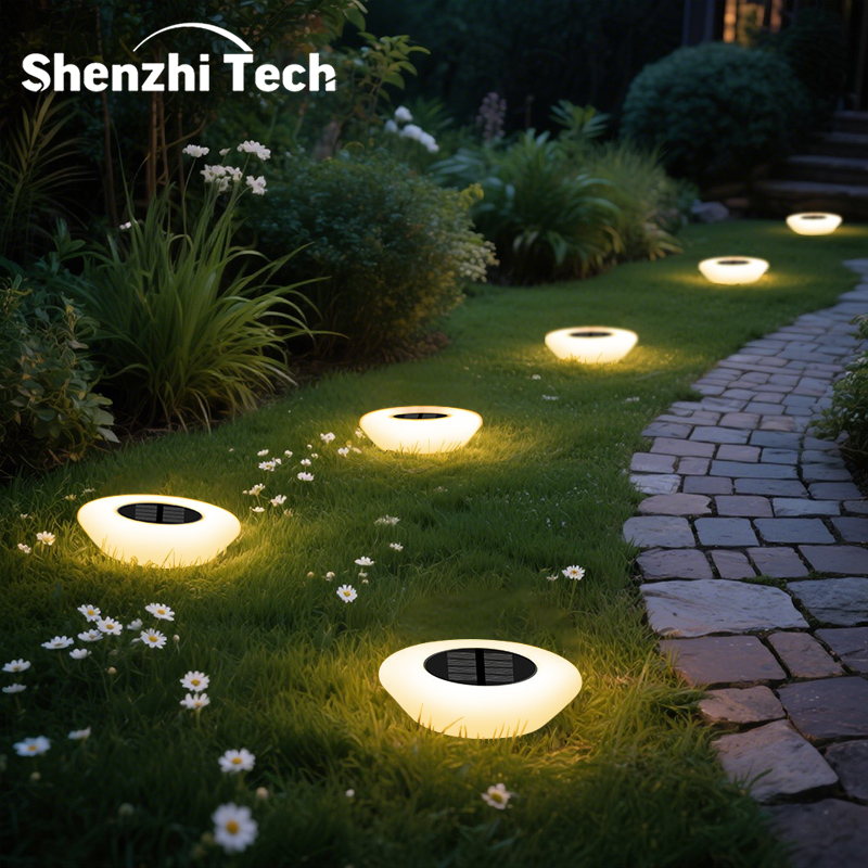 Outdoor Lighting Driveway - 1/4 PCS Solar Ground Lights, Cool