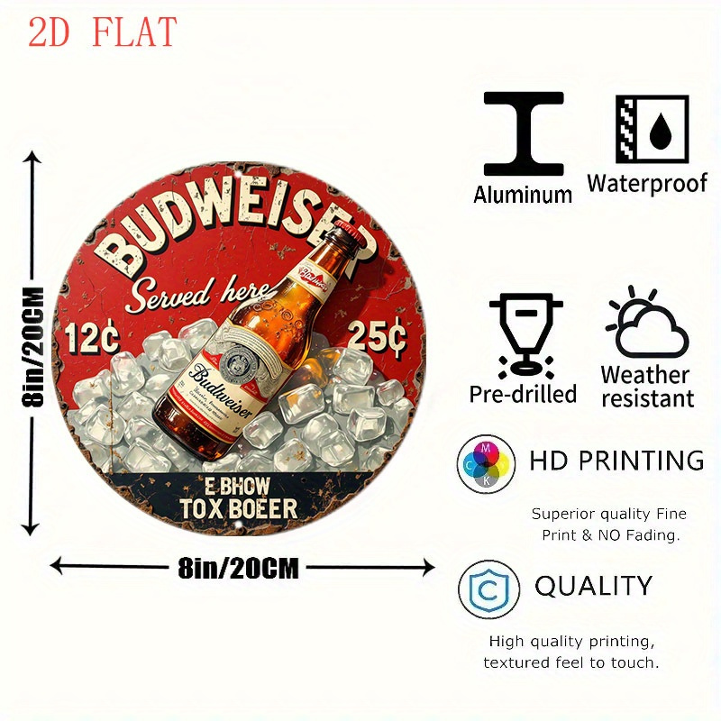 1pc Vintage Beer Logo Metal Wa - Outdoor Lighting Logo recension och pris