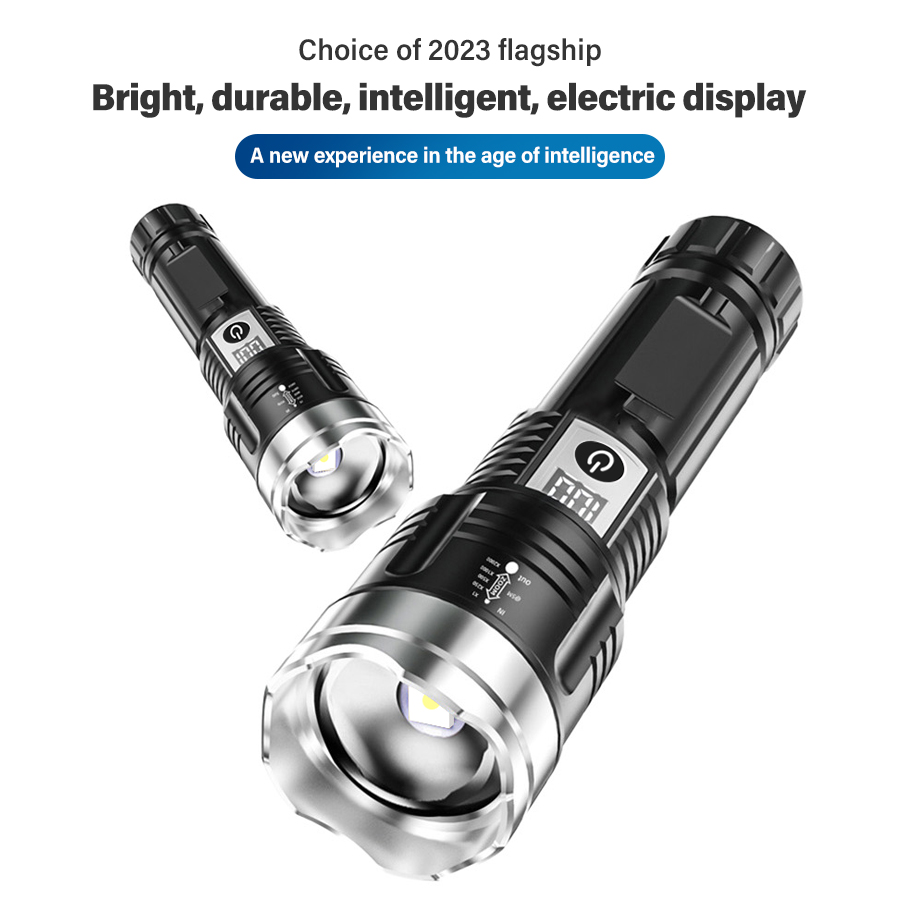 High Power 200000LM LED Flashl - Outdoor Lighting Battery Powered recension och pris