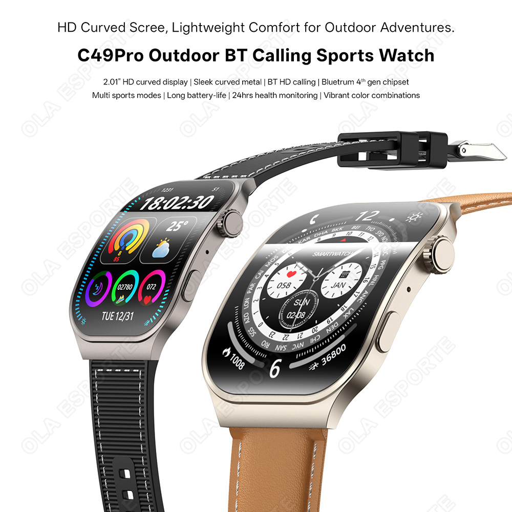 New Curved Screen Smart Watch  - Outdoor Lighting Track recension och pris