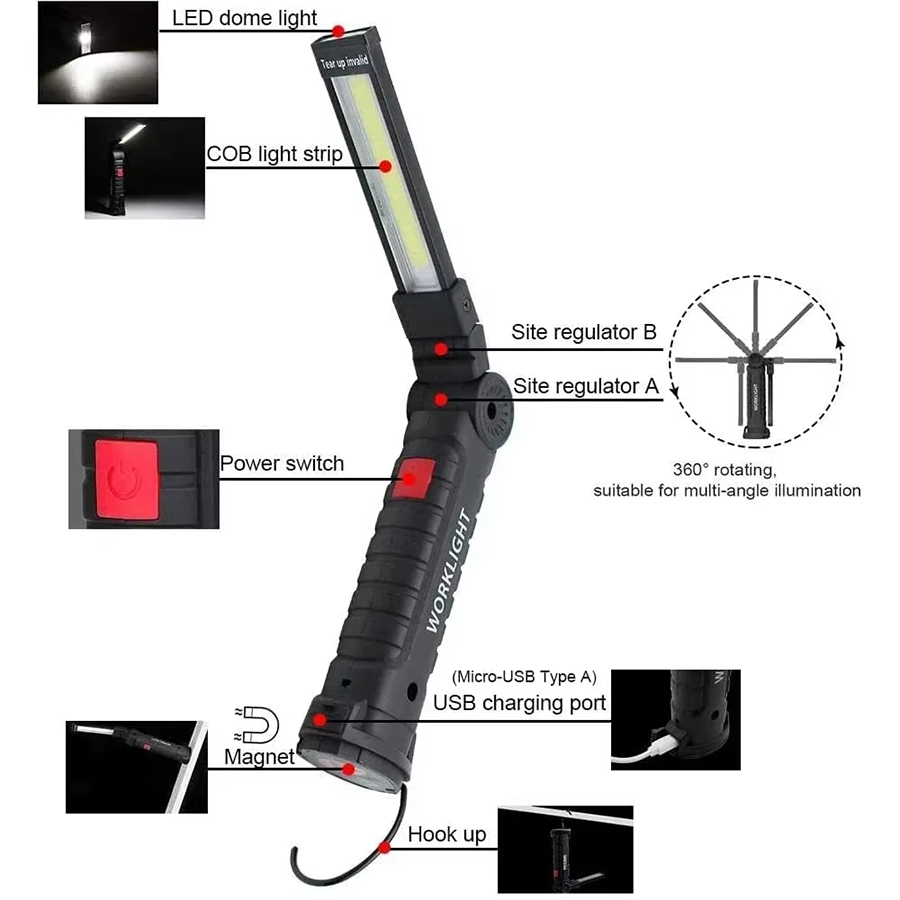 Portable LED Flashlight with M - Outdoor Lighting Hooks recension och pris