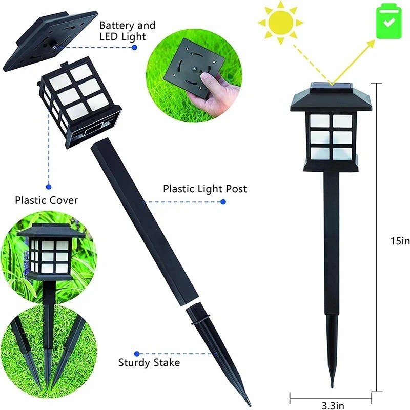 1-8PCS Solar Pathway Light Out - Outdoor Lighting Driveway recension och pris
