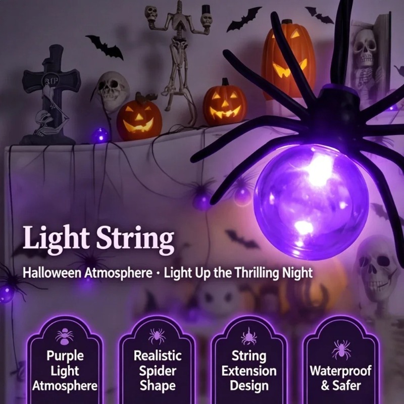 Battery Powered Spider LED Str - Outdoor Lighting Battery Powered recension och pris