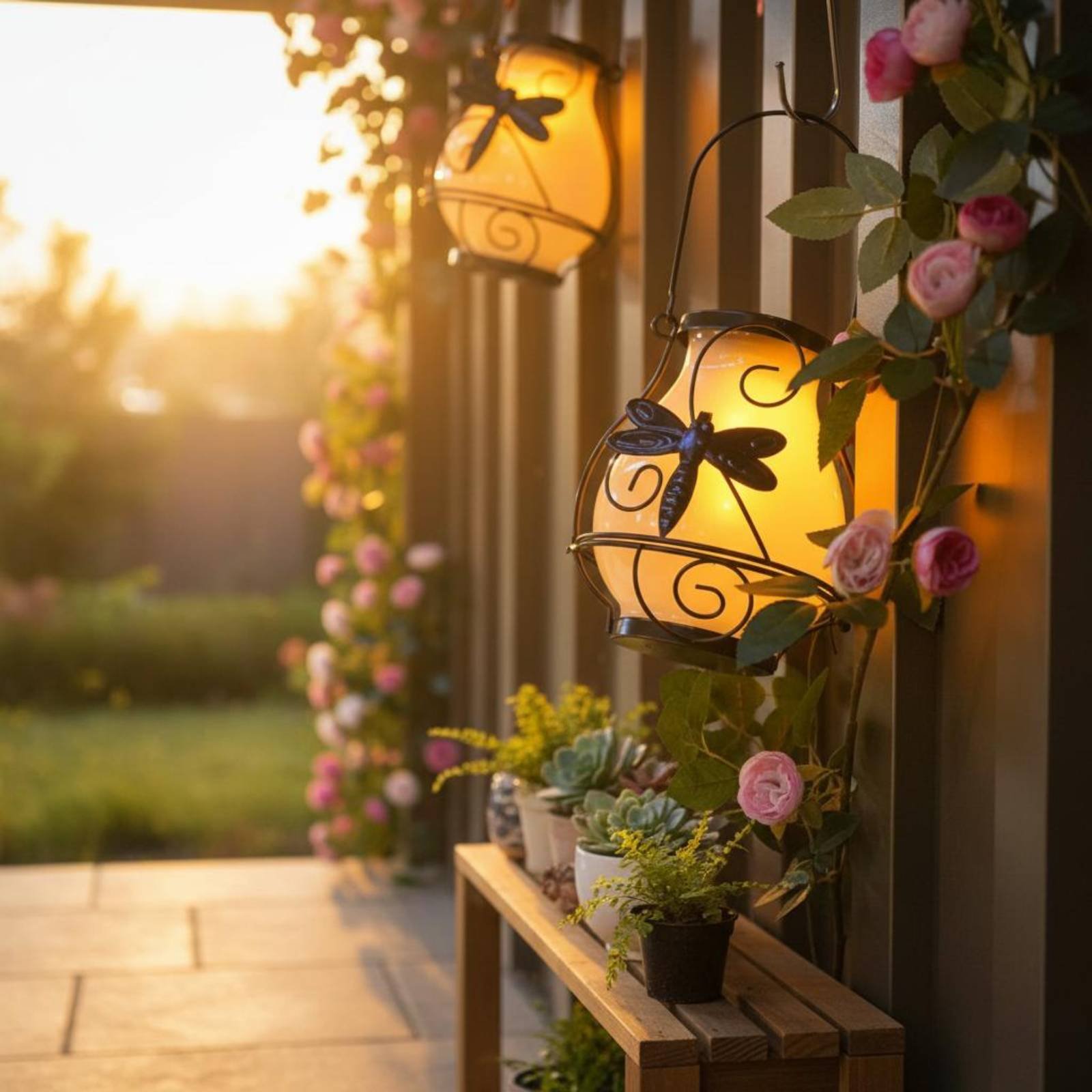 Solar Butterfly Lantern Waterp - Outdoor Lighting Battery Powered recension och pris