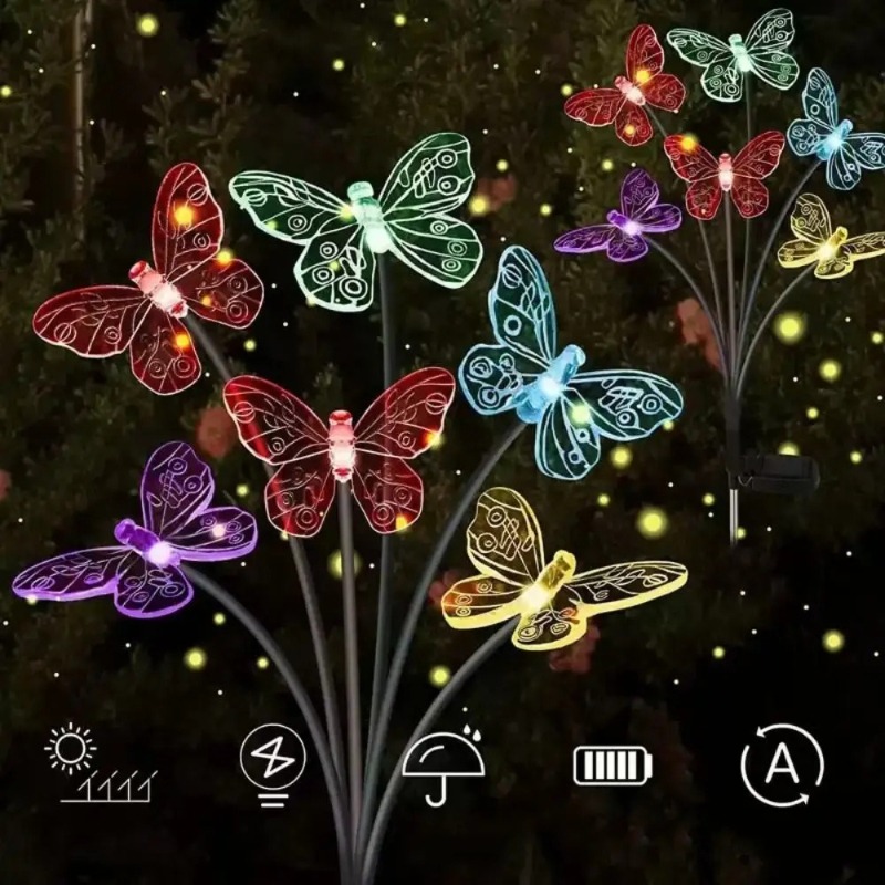 Solar Powered Butterfly Lights - Outdoor Lighting Battery Powered recension och pris