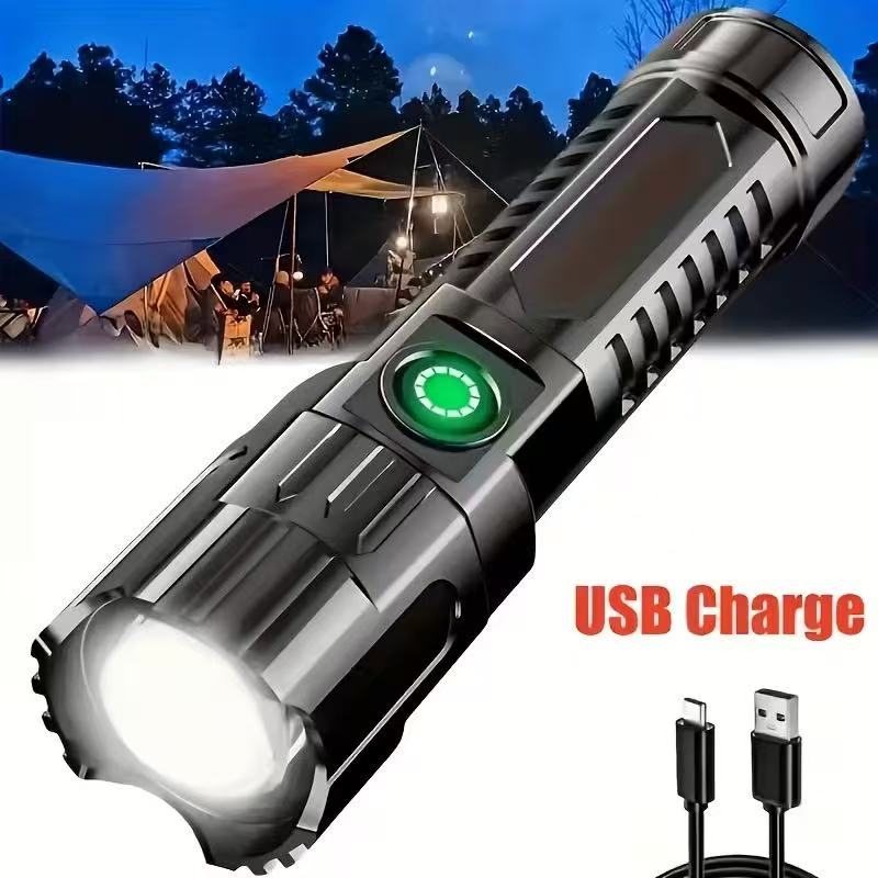 New High-power Led Flashlight  - Outdoor Lighting Battery Powered recension och pris