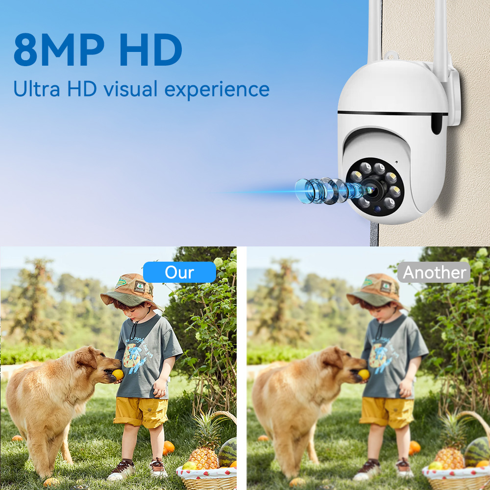 8MP 2.4G Wifi IP CCTV Camera C - Outdoor Lighting Track recension och pris