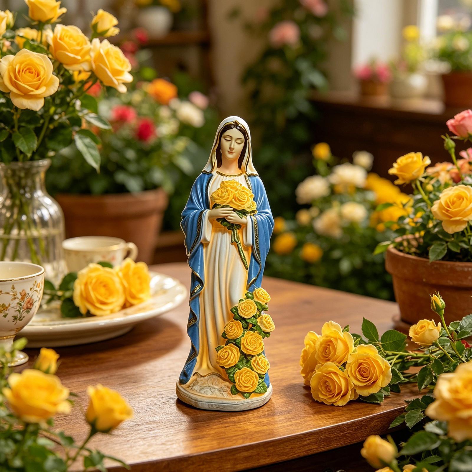 Solar Virgin Mary Statue Outdo - Outdoor Lighting Battery Powered recension och pris
