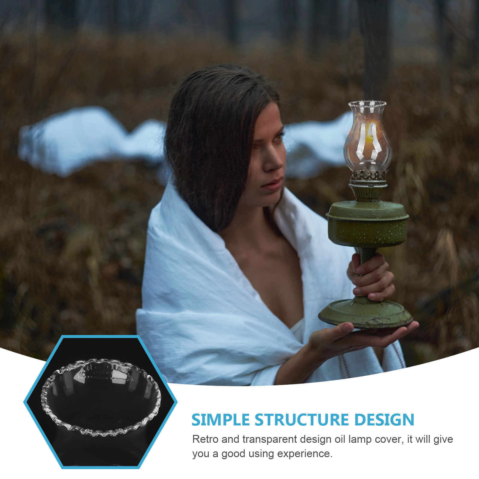 Retro Glass Lampshade for Oil  - Lighting Wedding Outdoor recension och pris