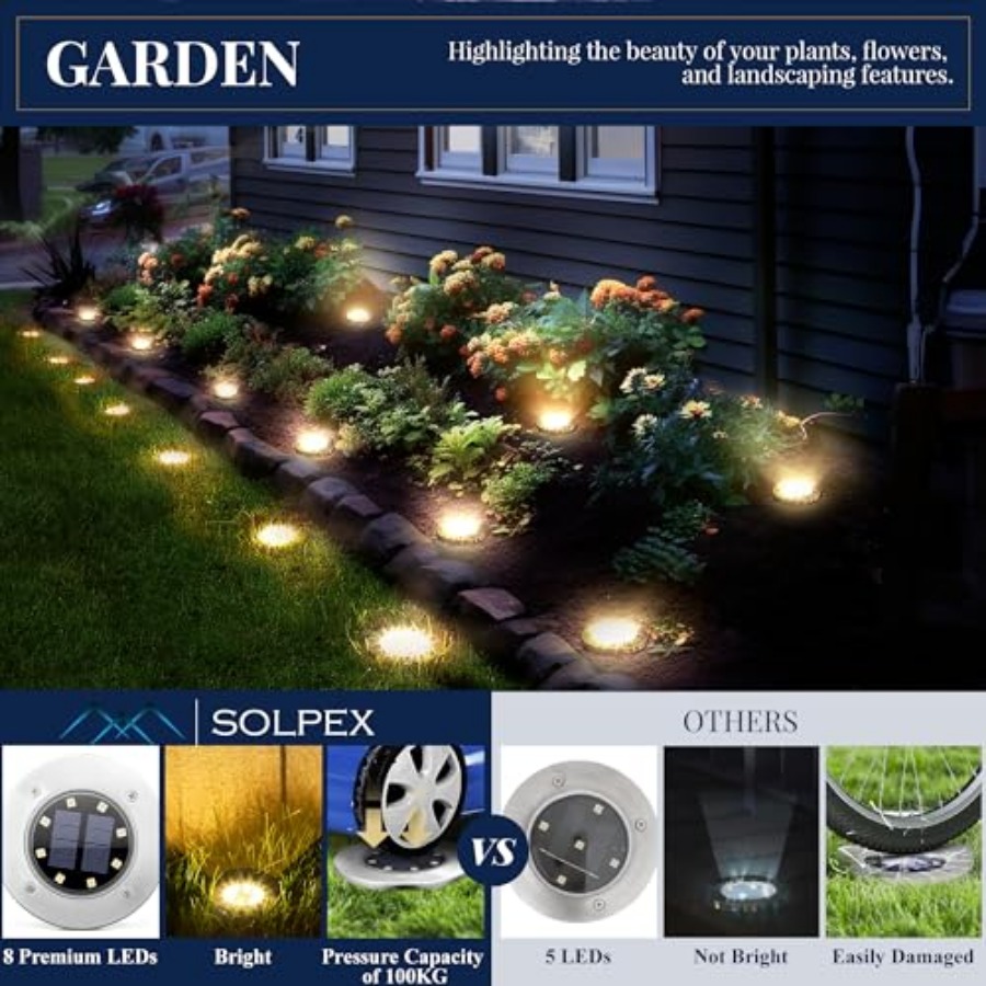 Solar Ground Lights Solar Ligh - Outdoor Lighting Driveway recension och pris