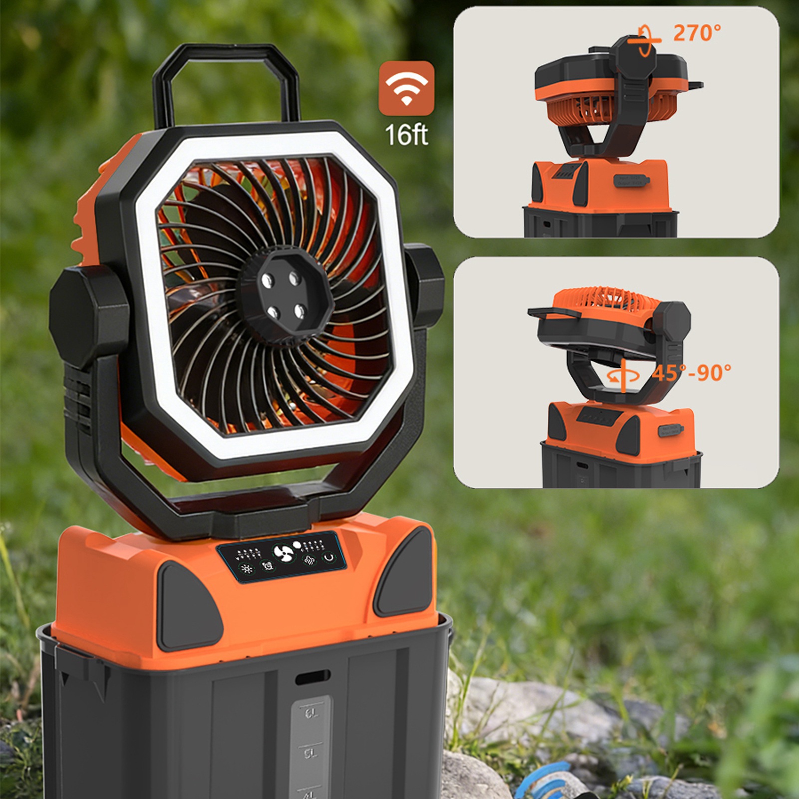 Rechargeable Camping Fan with  - Outdoor Lighting Battery Powered recension och pris