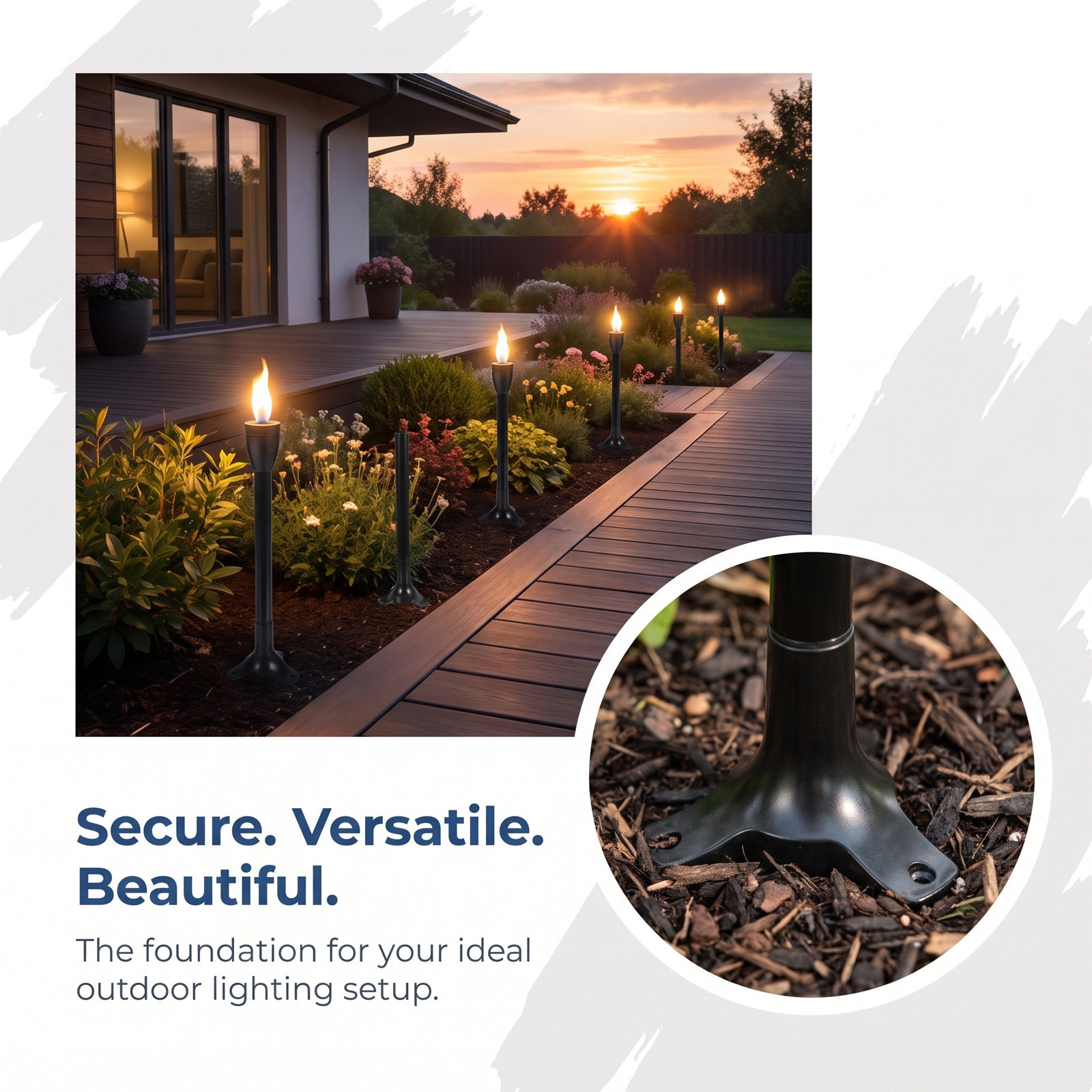 6Set Garden Torch Stake Replac - Outdoor Lighting Decoration recension och pris
