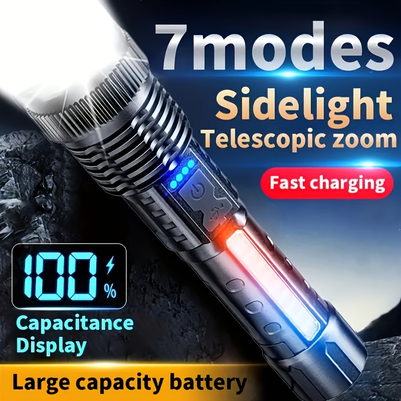 Powerful LED Flashlight Batter - Outdoor Lighting Battery Powered recension och pris